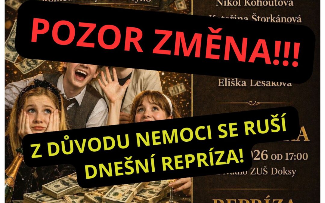 POZOR ZMĚNA! PŘEDSTAVENÍ PRACHY…